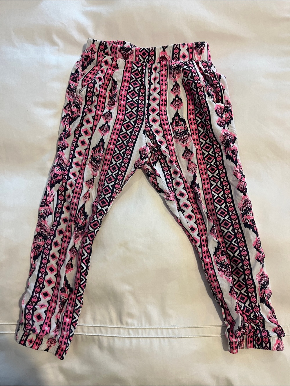 Juicy Couture Girls Pink Aztec-Print Pants 3T